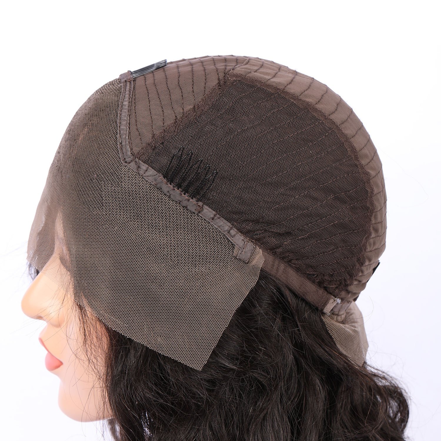 natural black color heavy density 150% afro kinky curly transparent lace front medical wigs for thinning hair loss african lady