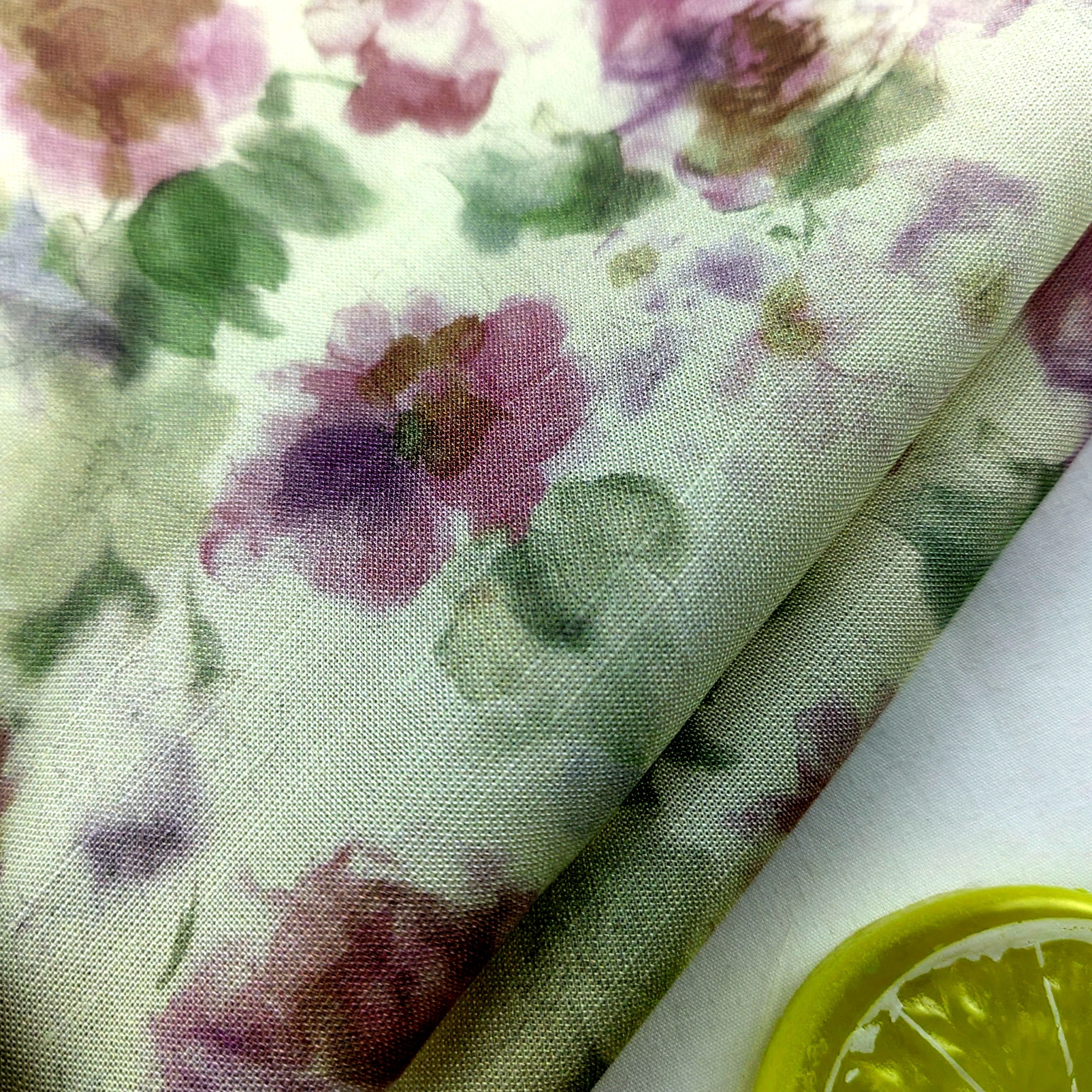 Customized pattern 78gsm Direct Injection Digital Printing 42S 100% Ramie Fabric for Dresses