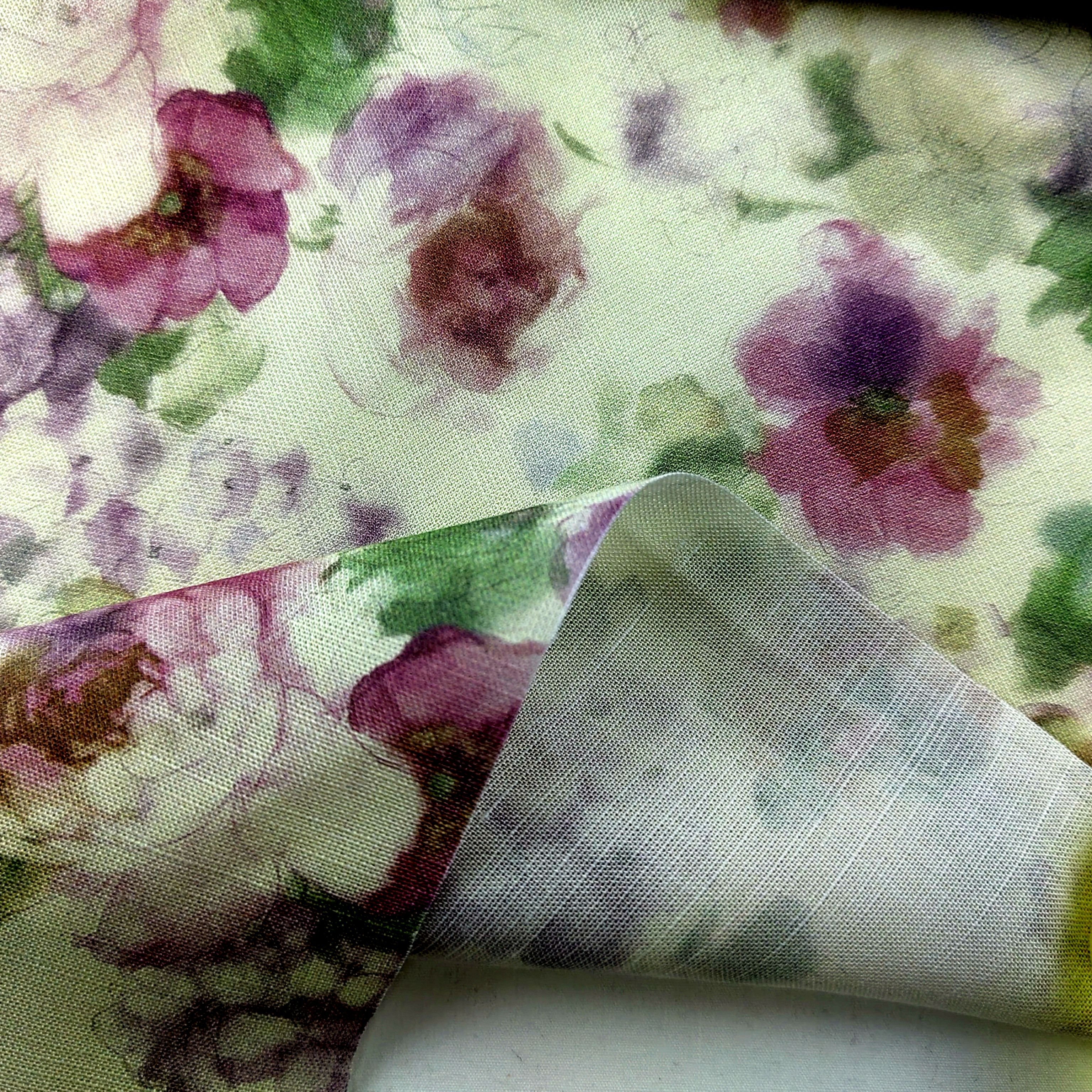 Customized pattern 78gsm Direct Injection Digital Printing 42S 100% Ramie Fabric for Dresses
