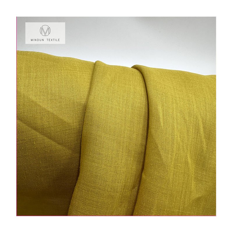 Mindun Fast Dispatch Wholesale 60gsm Natural 100 Ramie Wrinkled Linen Fabric Exporter