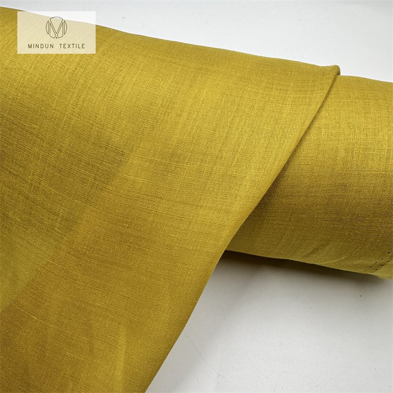 Mindun Fast Dispatch Wholesale 60gsm Natural 100 Ramie Wrinkled Linen Fabric Exporter