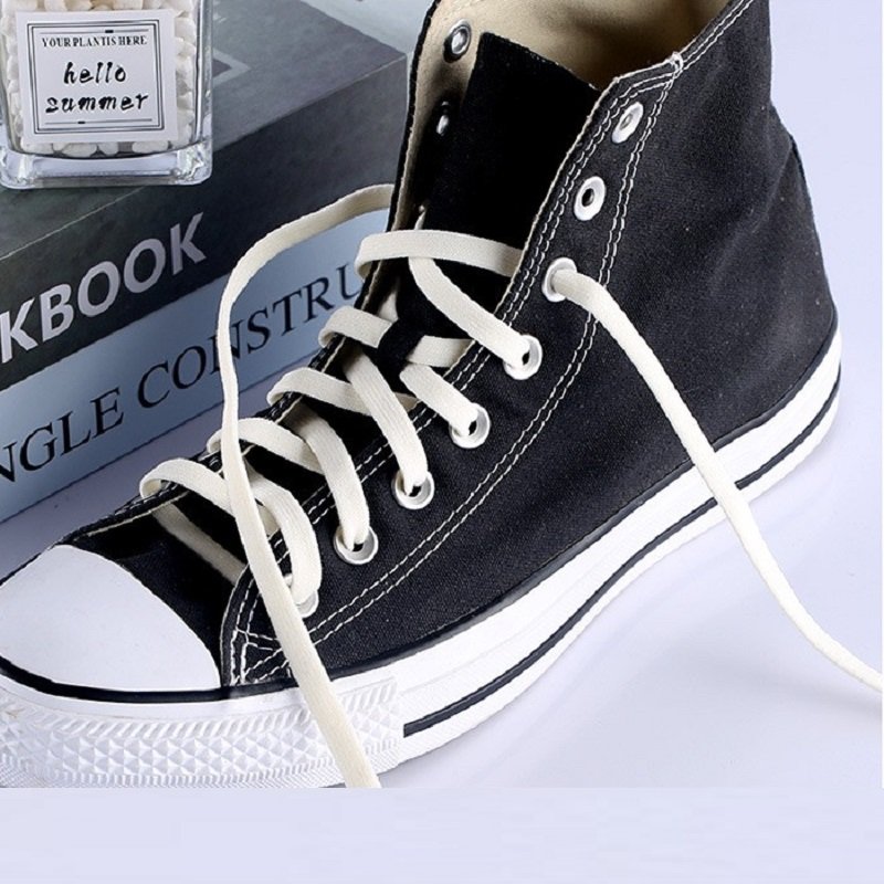 1 Pair 8mm Flat Elastic Shoelaces 100% Spandex Stretch Shoe laces for Sneakers and all Kind of shoelaces 100cm/120cm