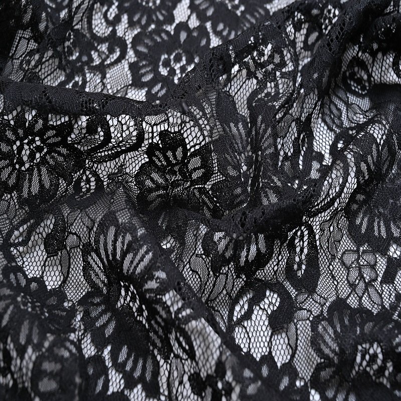 New Style Lower Price Fashion Nylon Cotton Strands Lace Fabric For Dress