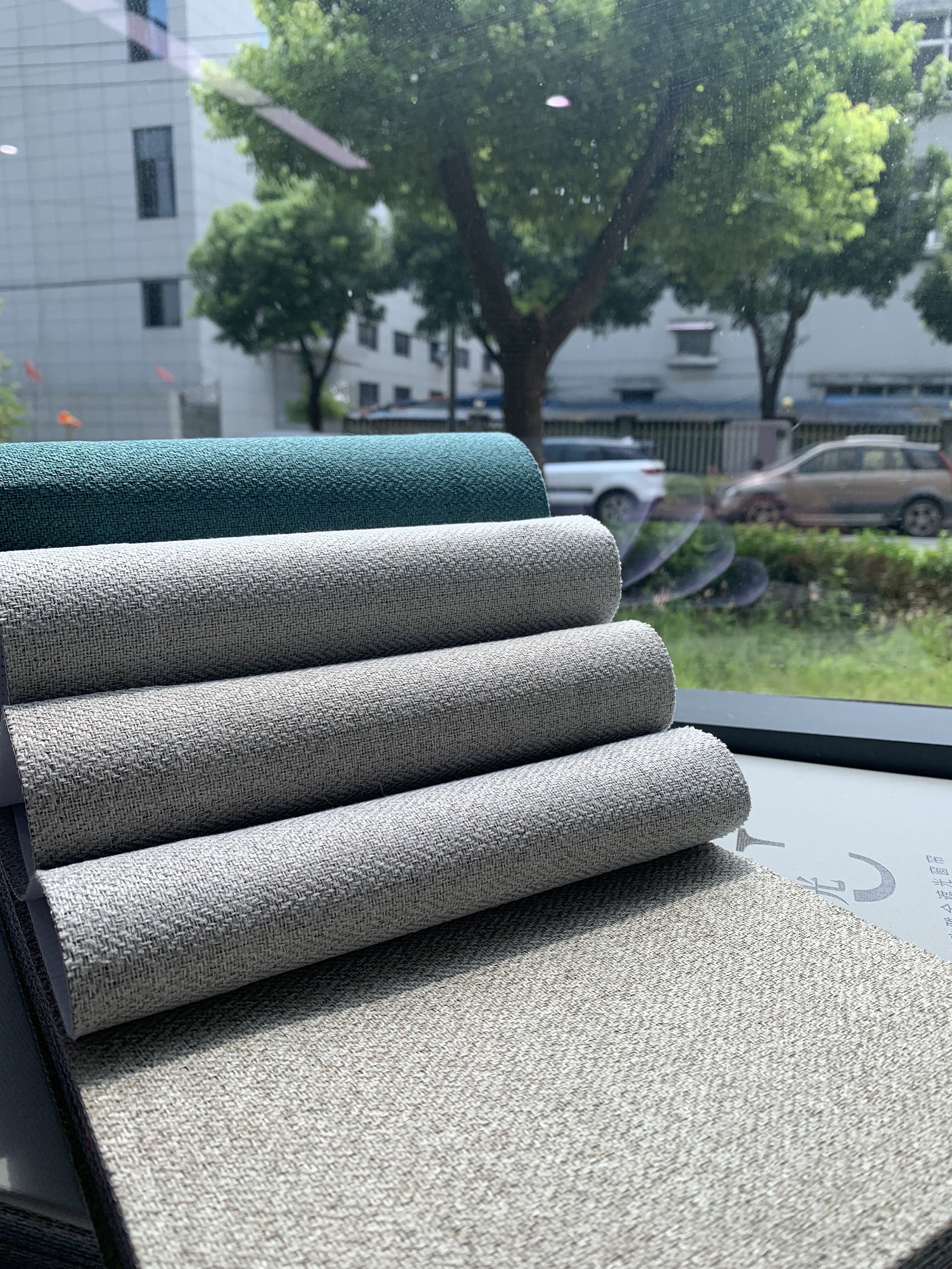 126'' inch 320cm width water resistant inner block out curtain fabric hotel quality from China