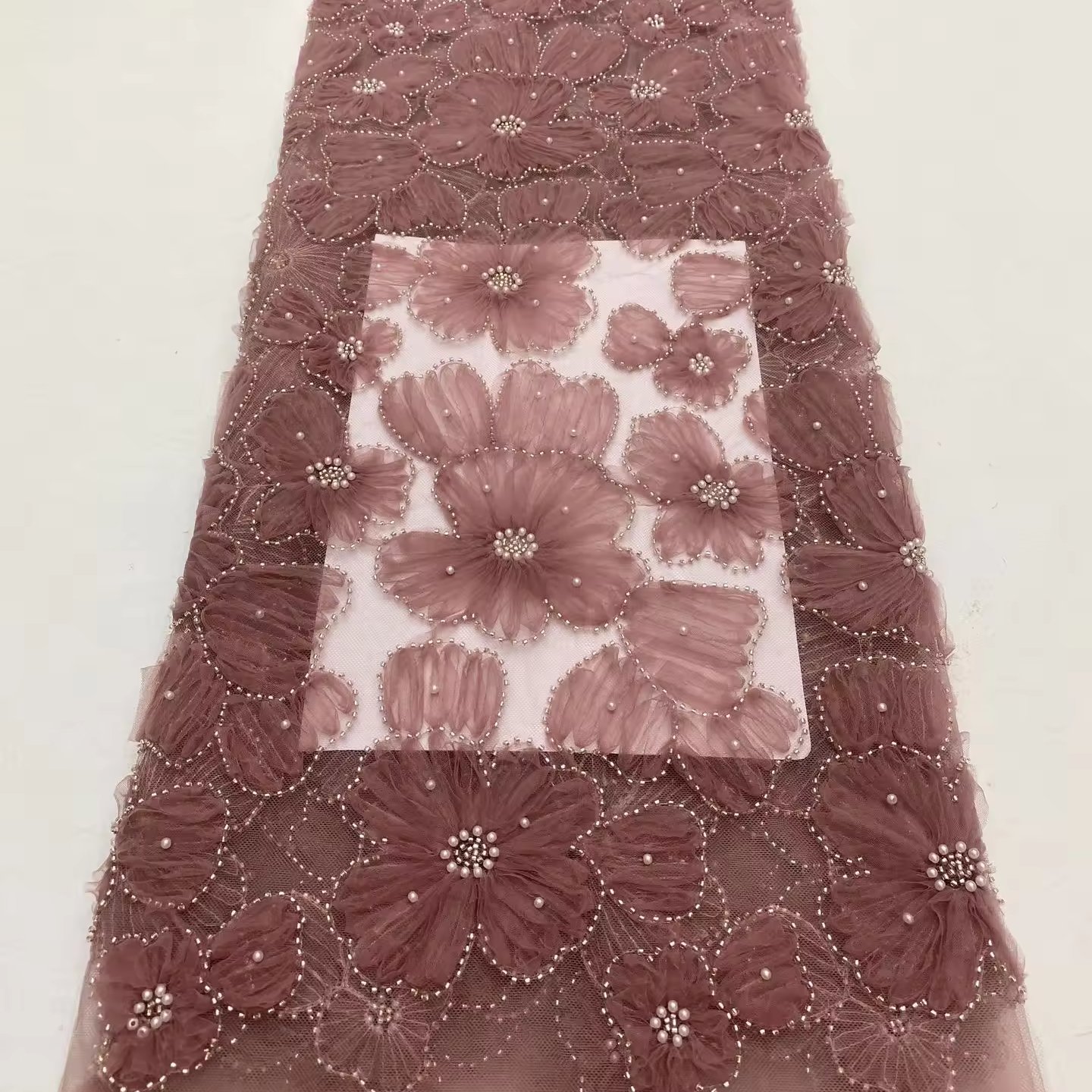 120cm width Wedding Party Dress Embroidery White Tulle Chantilly Lace Bridal Dress Making Fabric Eyelash Floral Lace Textile
