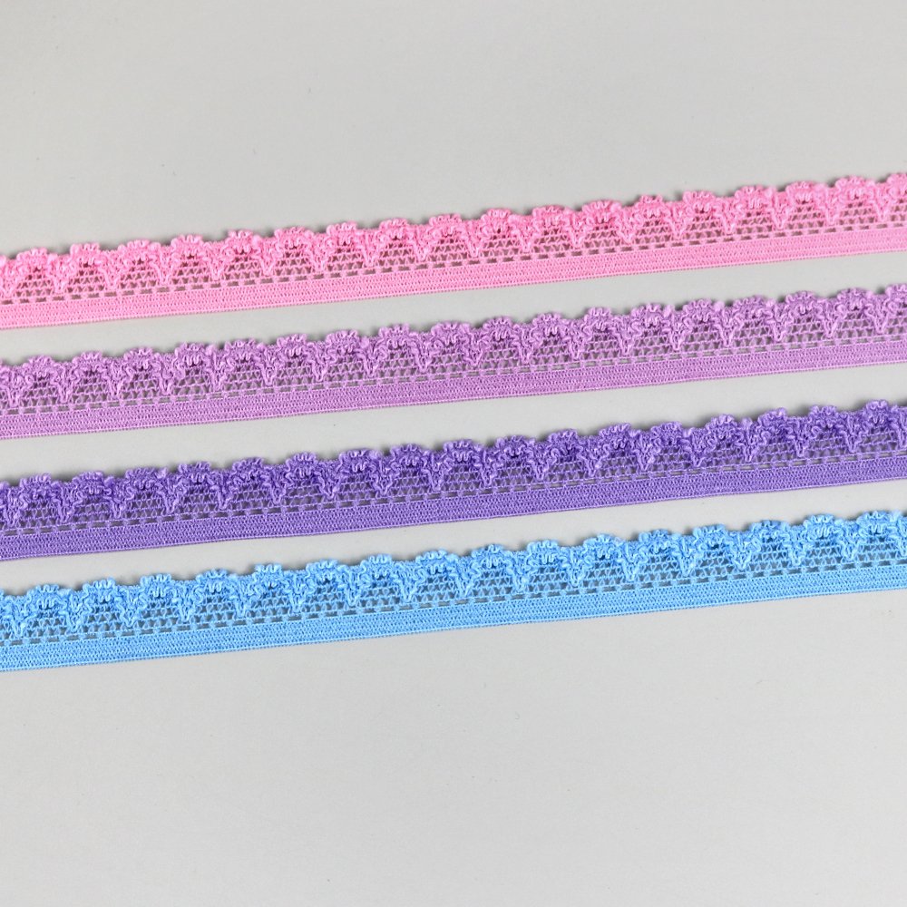 Factory supply lingerie stretch lace elastic webbing lace knitted elastic band for underwear