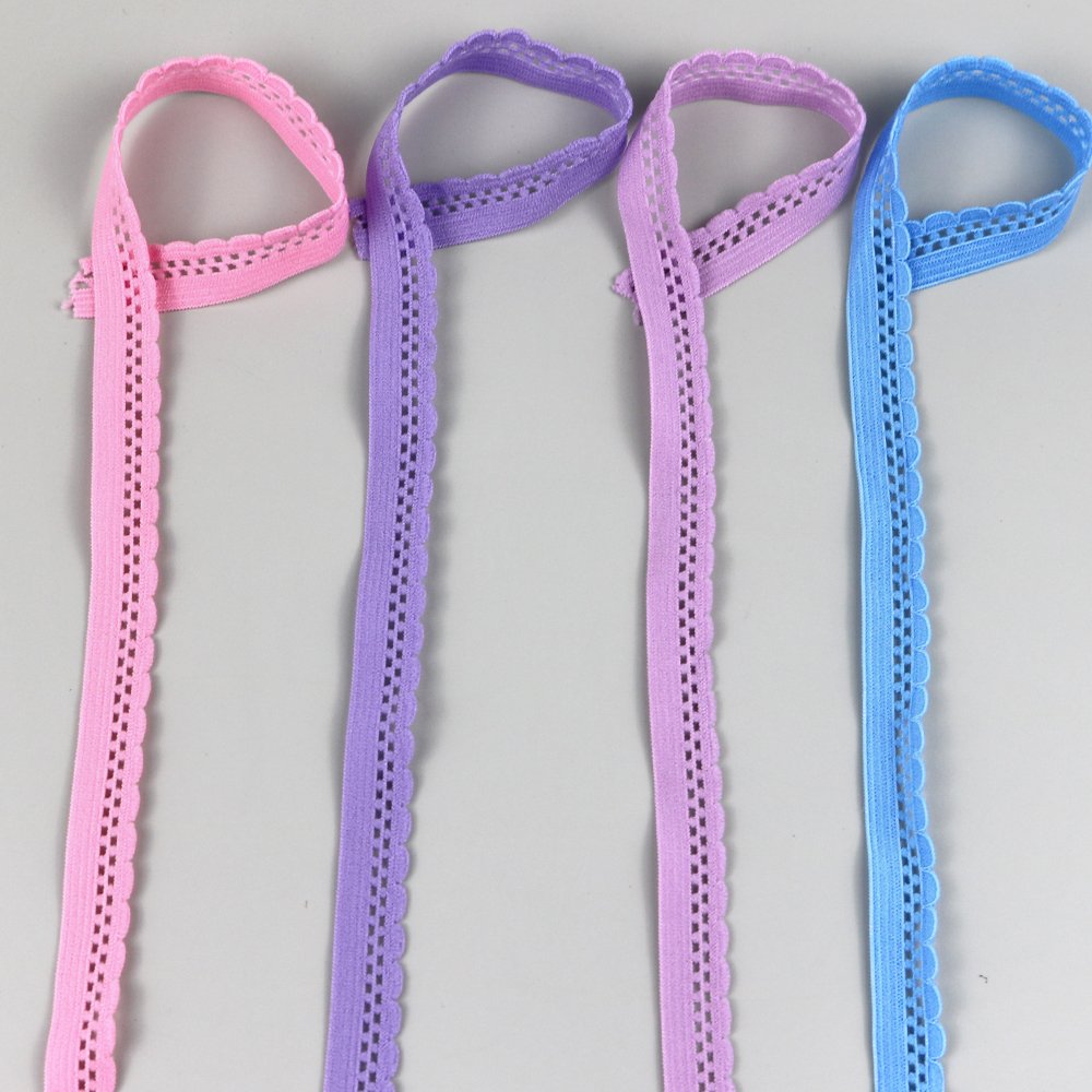 Factory supply lingerie stretch lace elastic webbing lace knitted elastic band for underwear