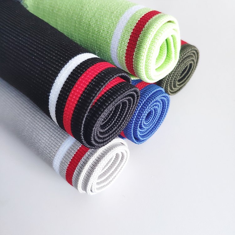 Polyester Cotton Flat Knitting 1*1 Collar Knitting Rib For Neckline Cuff Polo Shirt