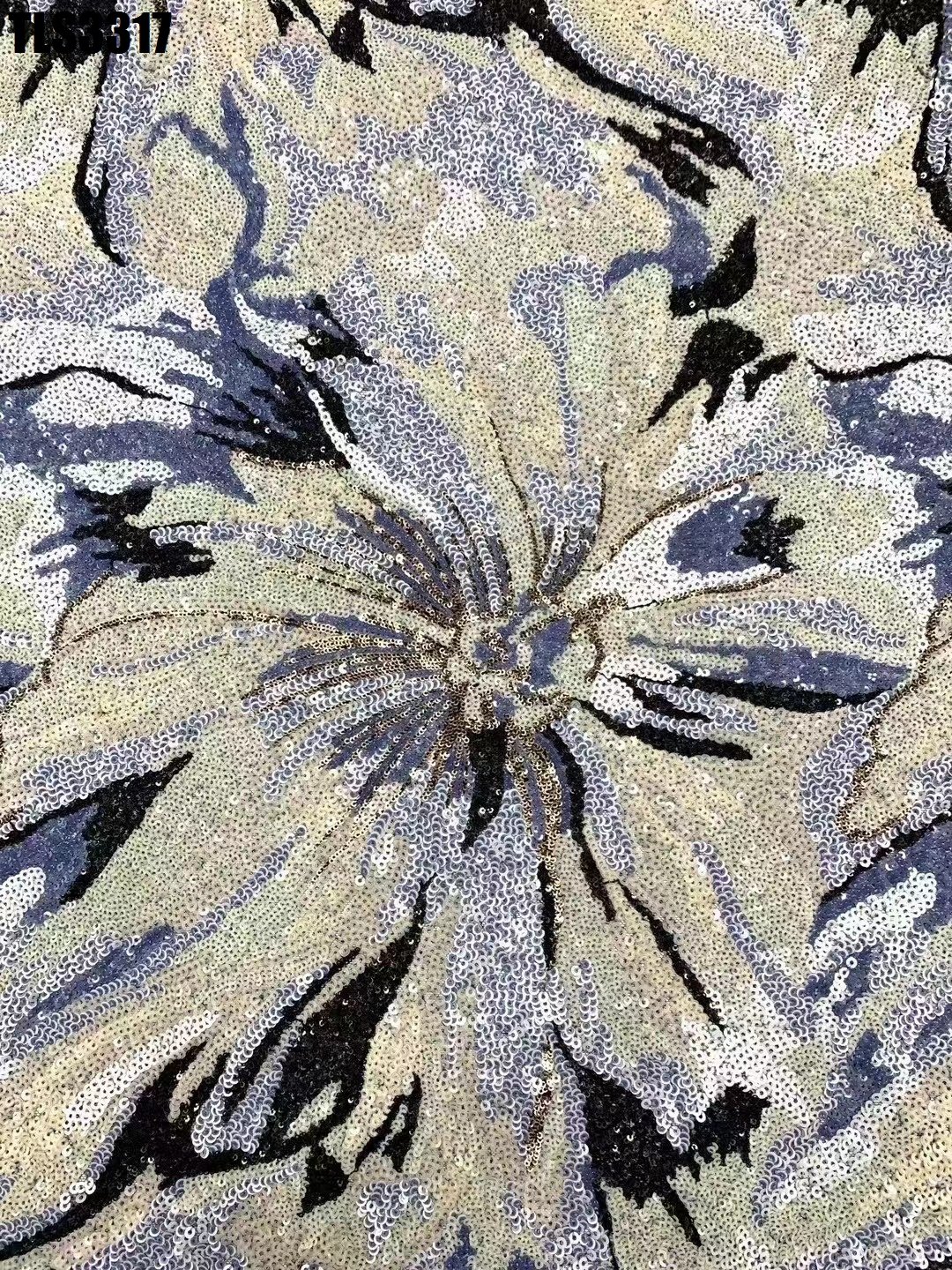 french lace Manufacturer African Sequins Embroidery Mesh Fabric Luxury Chantilly Lace Fabric With Sequins For Nigeria Orders