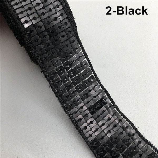 Wholesale Cheap Design 2.5cm 5 Rows Of Square Sequins Border Lace For Bow Headdress Material Sequins Lace