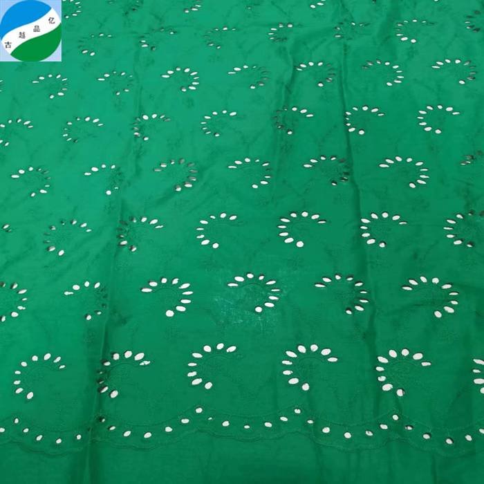 African cotton embroidery lace fabric with holes nigerian swiss lace embroidered stock fabric