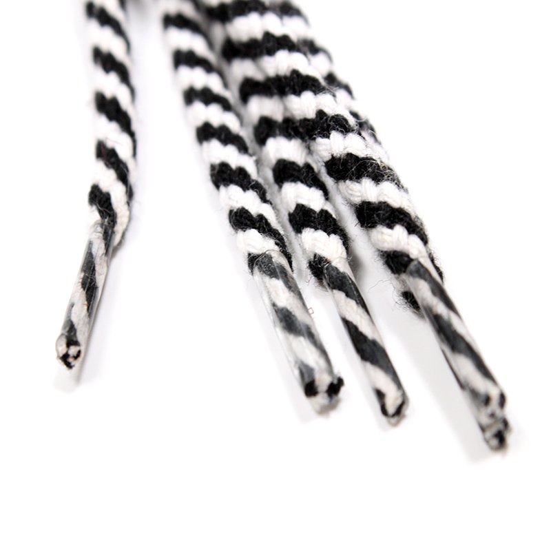 Phoenix flame custom fashion good quality round shoe laces wholesale cotton rope round shoelaces with plastic tip