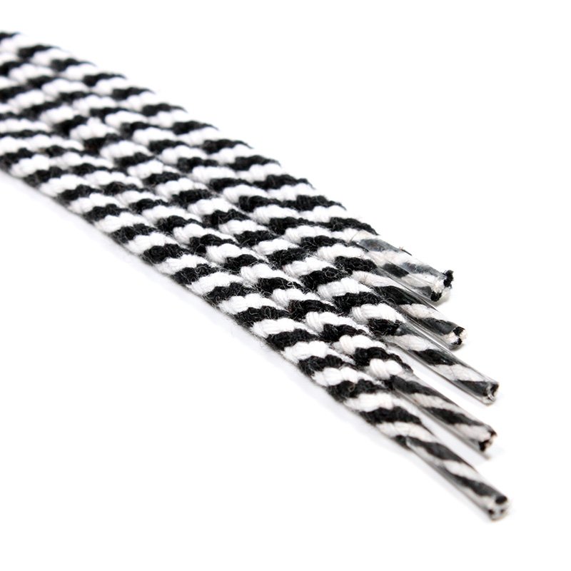 Phoenix flame custom fashion good quality round shoe laces wholesale cotton rope round shoelaces with plastic tip