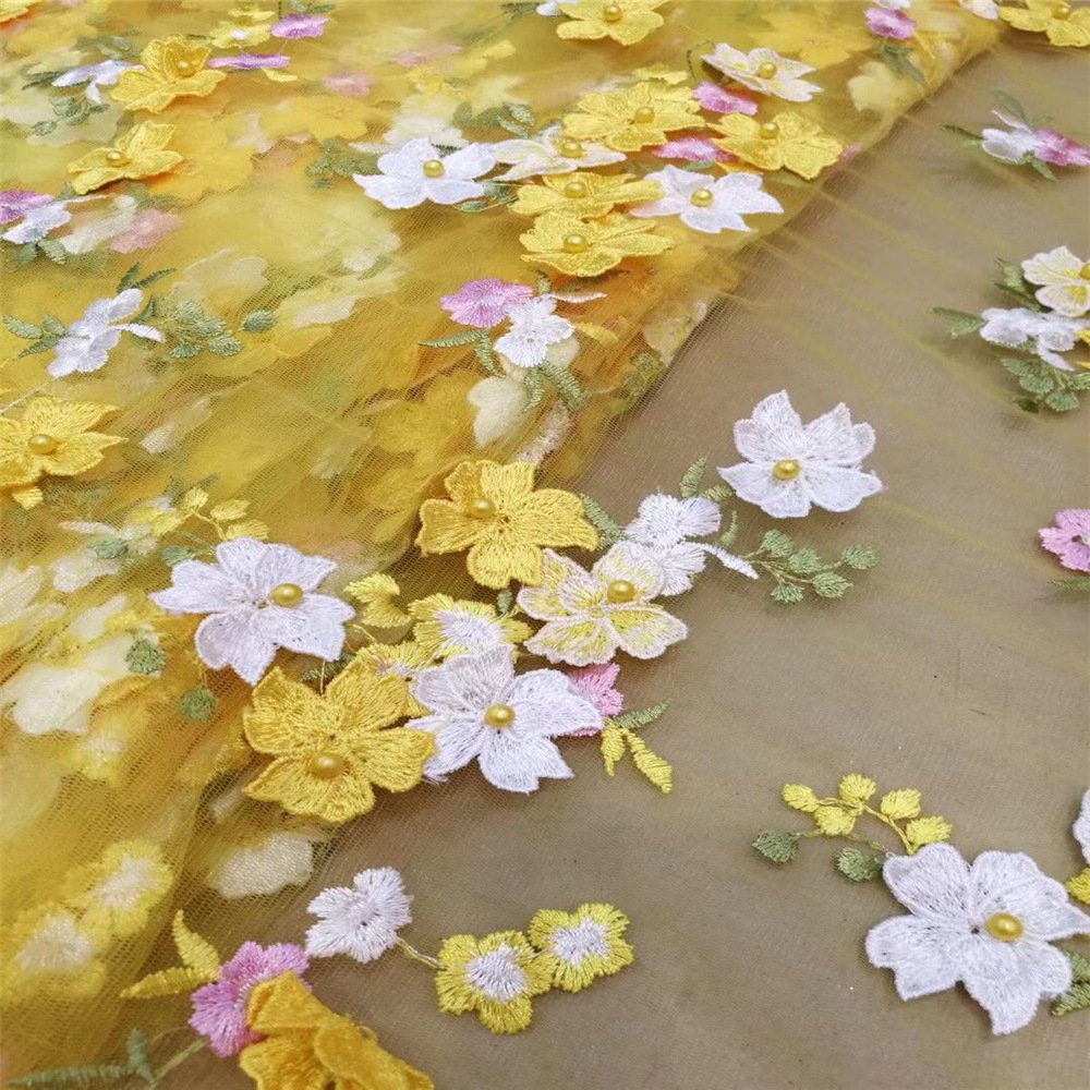 Lace Embroidery Fabric African Lace Fabric Wedding Dress Embroidery Fabrics For Clothing