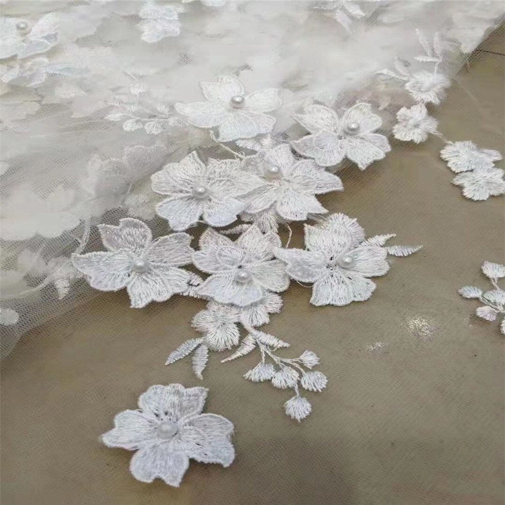 Lace Embroidery Fabric African Lace Fabric Wedding Dress Embroidery Fabrics For Clothing