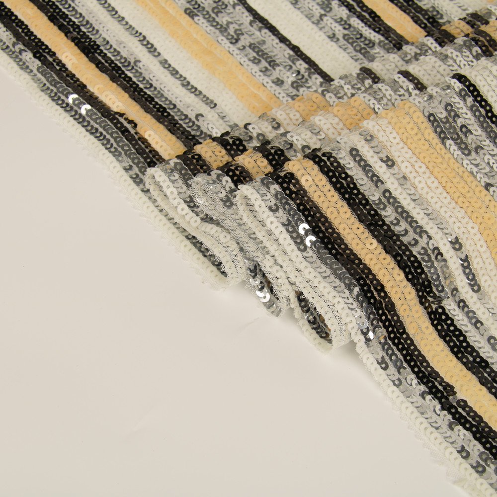 Luxury African Bridal Wedding Beads fabric, 7mm straight Sequin Mesh Embroidery Tulle Lace Fabric/