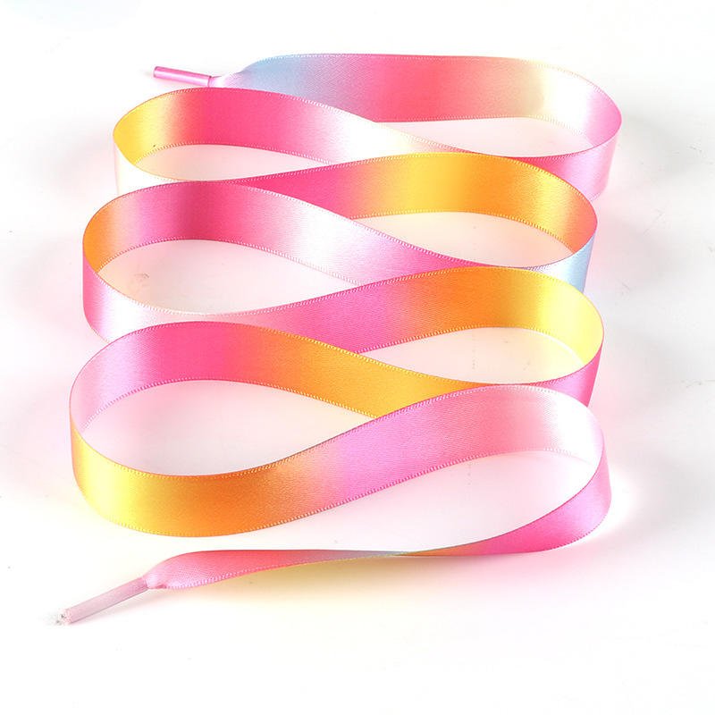 Factory wholesale cheap Silk Ribbon Shoelaces Custom length Shoe Laces for Sports shoes Flat Shoe Sneakers Decoration