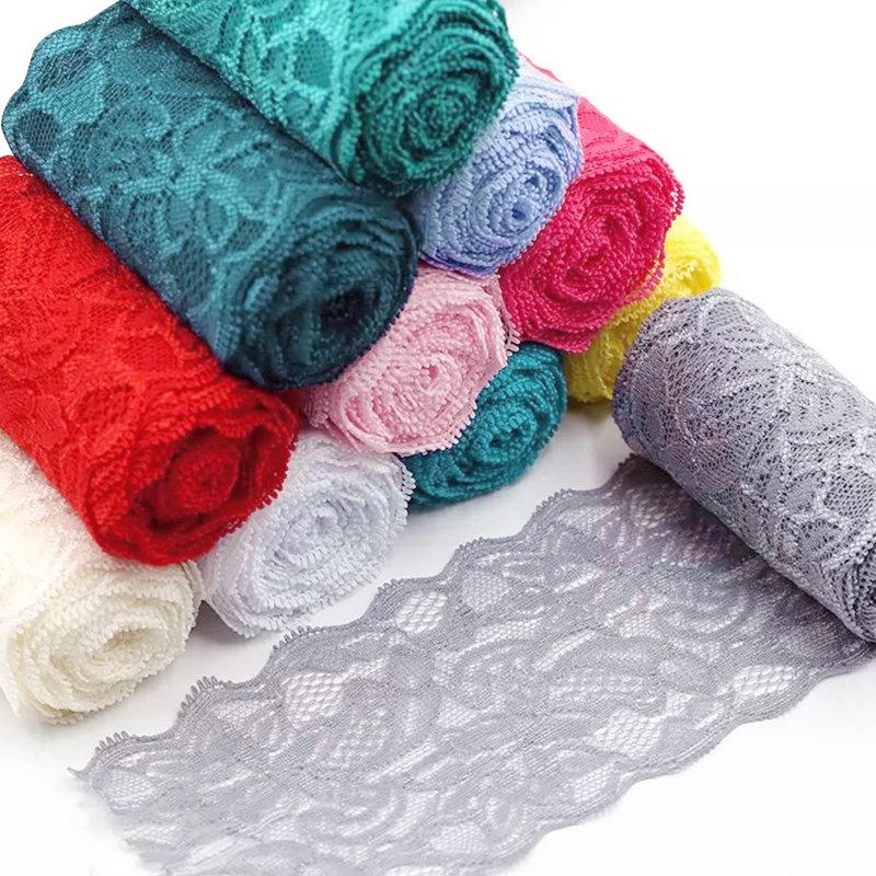OCO Factory custom designs Bridal sequin dress lace fabrics french lace trim border trimming lace