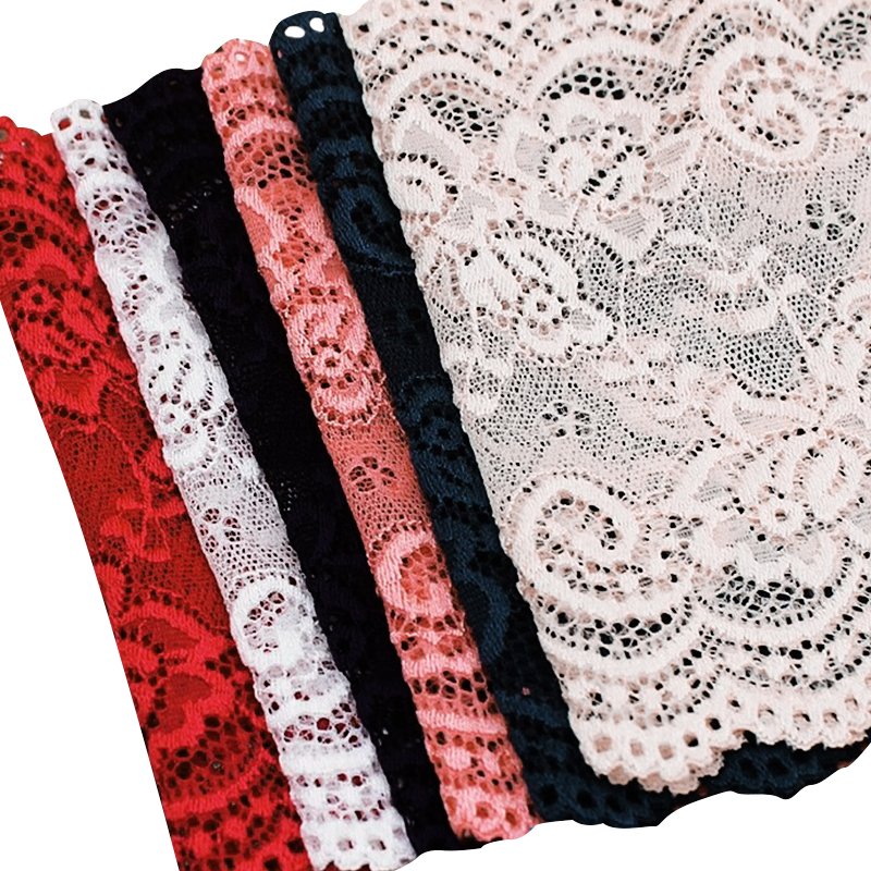 OCO Factory custom designs Bridal sequin dress lace fabrics french lace trim border trimming lace