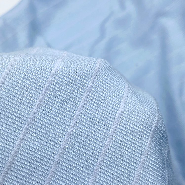 Heavy 290GSM ribbed rayon nylon stretch knit custom striped soft viscose 1*1 rib fabric for cuff