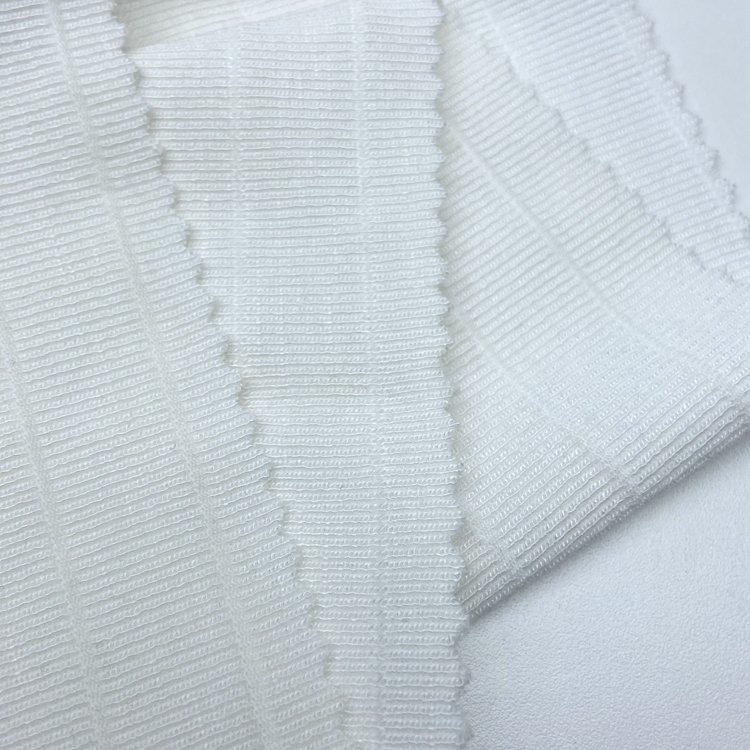 Heavy 290GSM ribbed rayon nylon stretch knit custom striped soft viscose 1*1 rib fabric for cuff