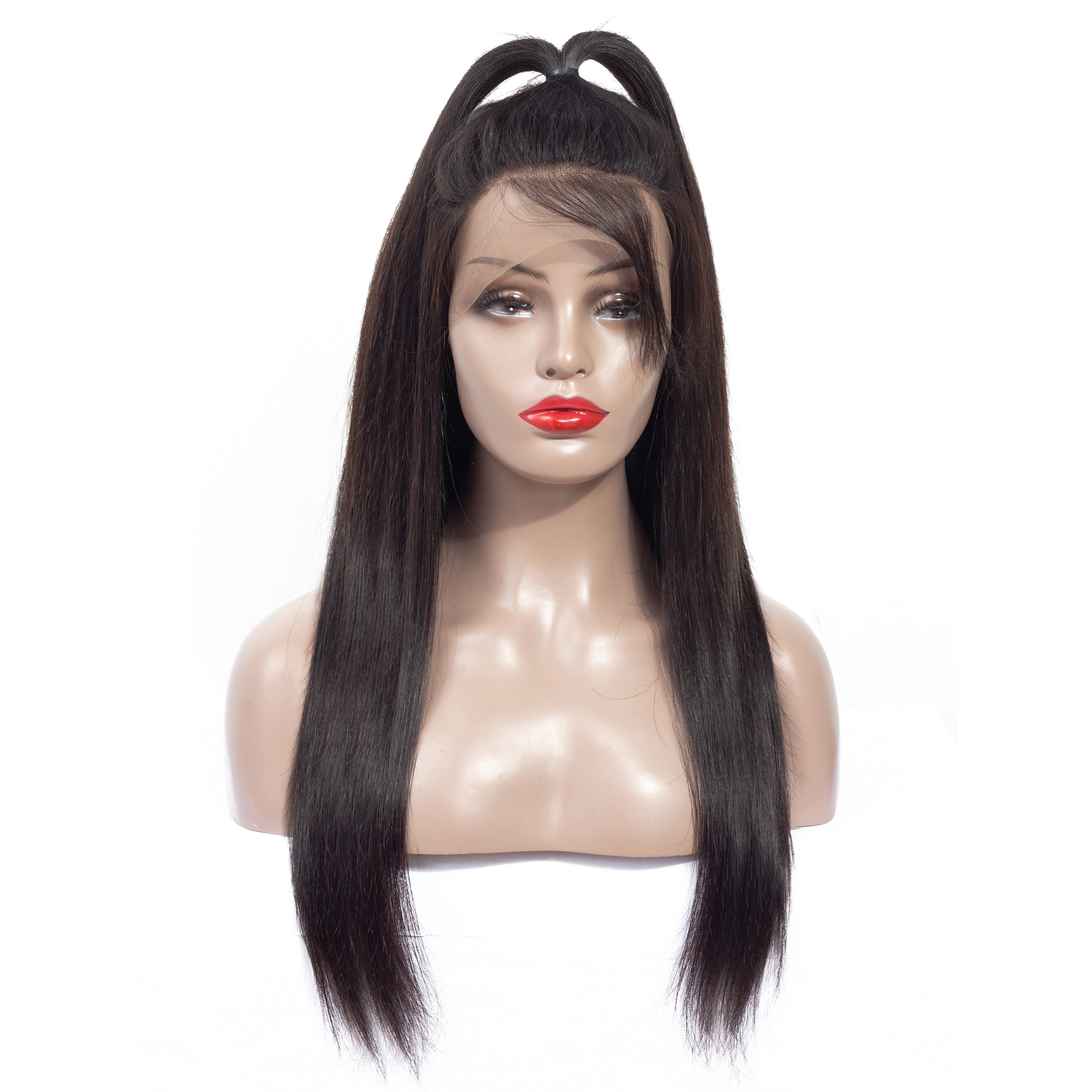 100% Virgin Brazilian Hair Straight Fashion Front 360 Full Lace Human Hair Wigs