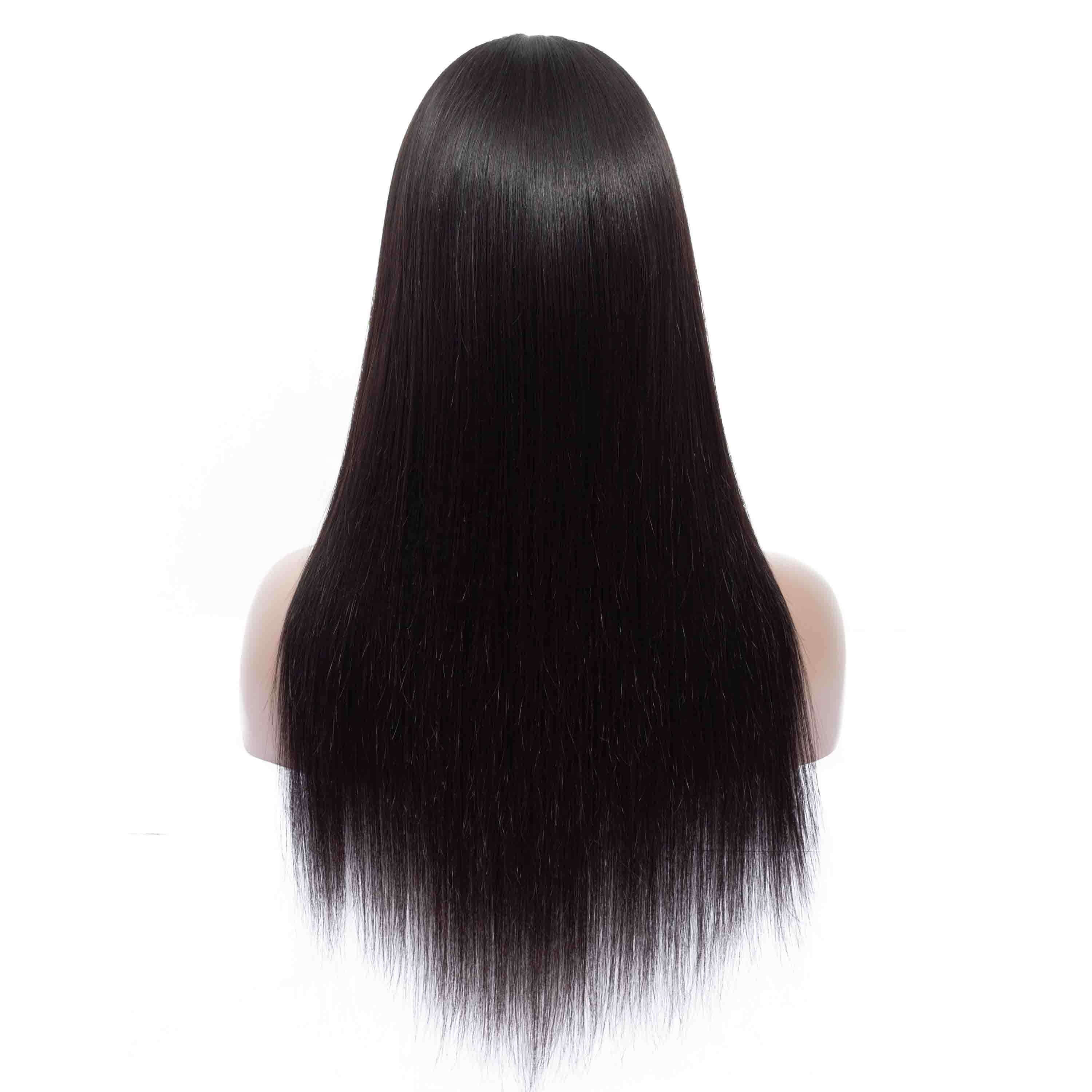 100% Virgin Brazilian Hair Straight Fashion Front 360 Full Lace Human Hair Wigs