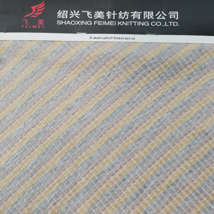 China Factory 95% Organic Cotton 5% Spandex Yarn Dyed Knitted Rib Fabric With Cheap Price