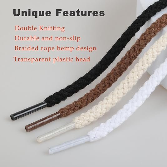 Round 5mm thicker string laces cotton rope shoelace round for shoe lace