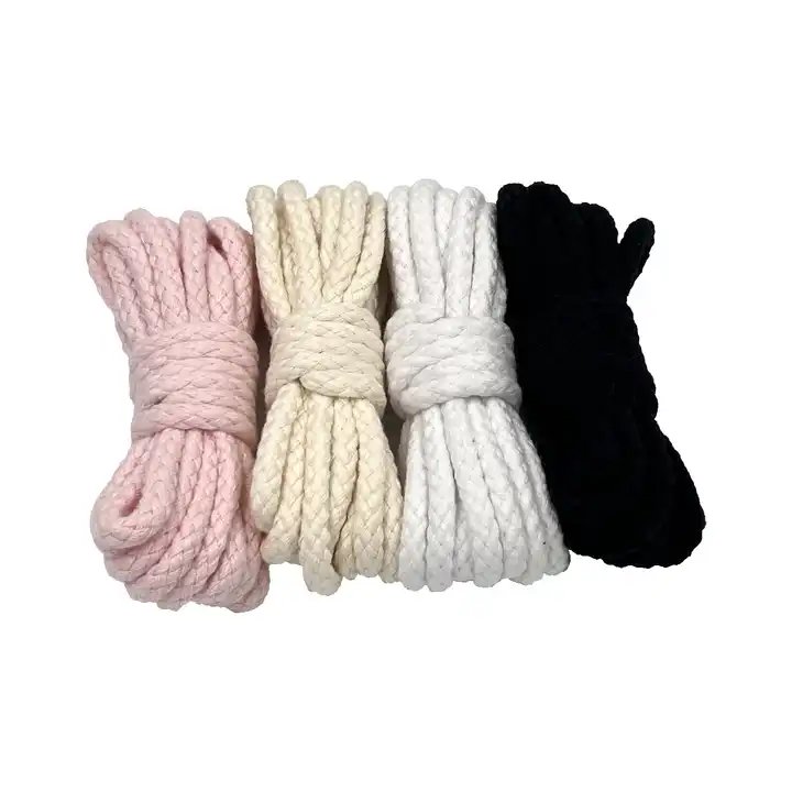 Round 5mm thicker string laces cotton rope shoelace round for shoe lace