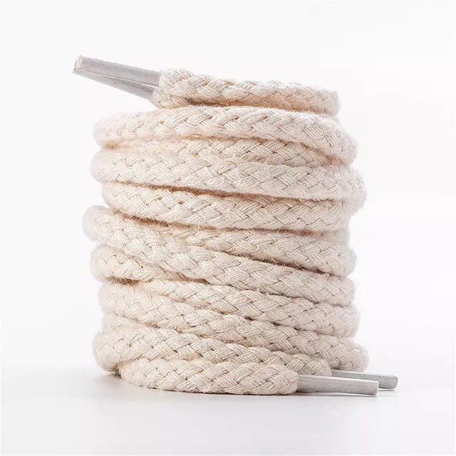 Round 5mm thicker string laces cotton rope shoelace round for shoe lace