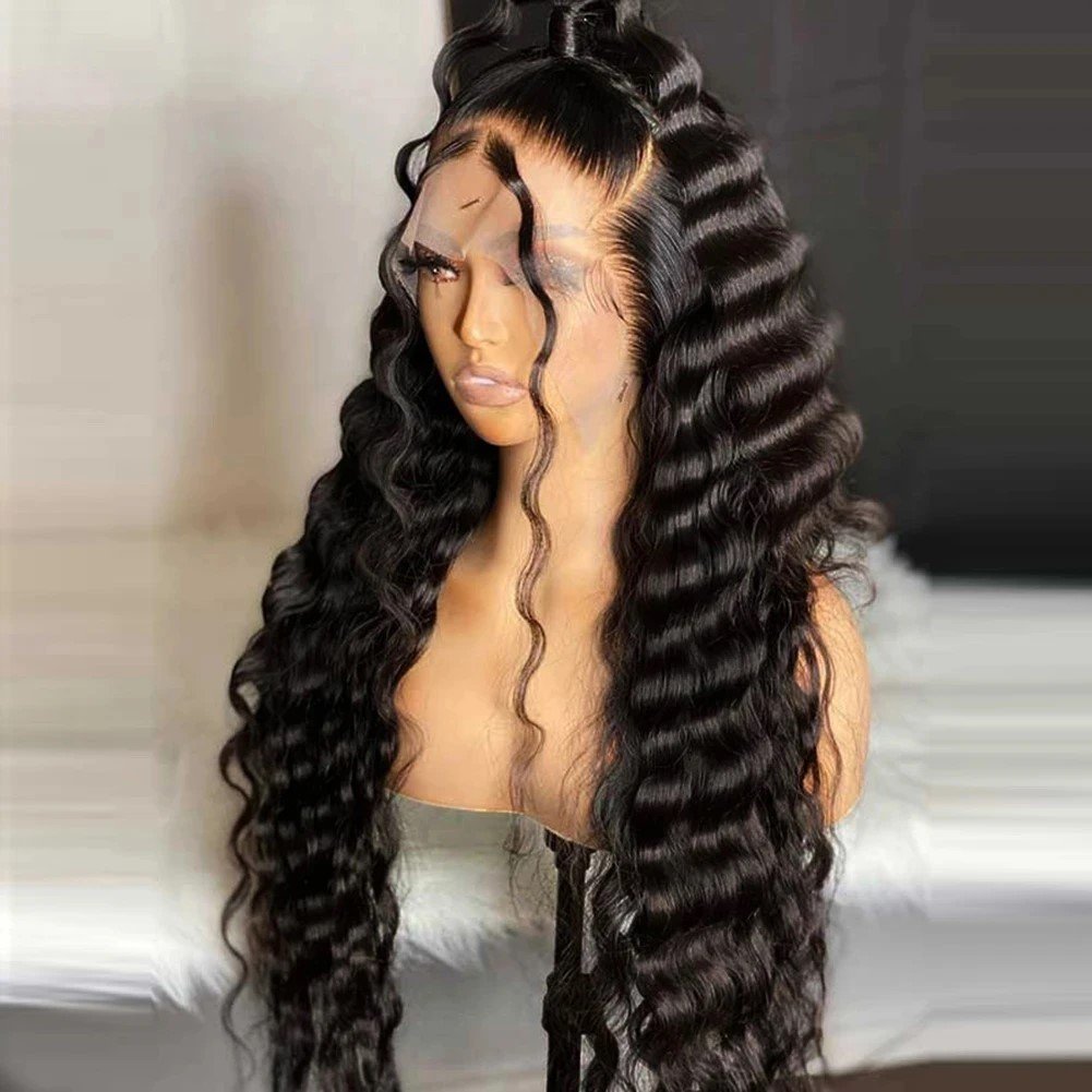 Raw Indian Cuticle Aligned Hair Pre-Cut Lace Wig 180% 200% Density Loose Deep Glueless Lace Wigs Human Hair