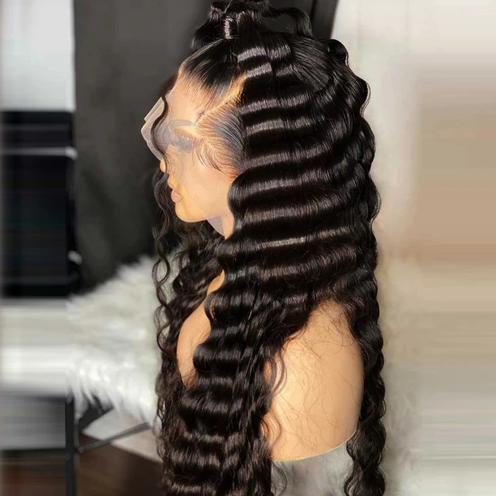 Raw Indian Cuticle Aligned Hair Pre-Cut Lace Wig 180% 200% Density Loose Deep Glueless Lace Wigs Human Hair
