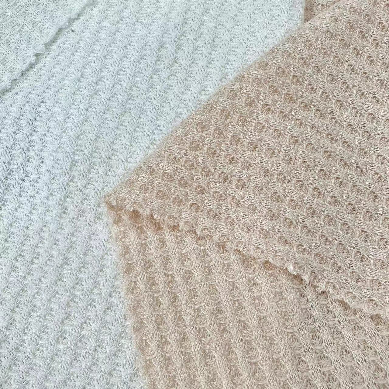 Chinese supplier soft knitted fabric 96% polyester 4% spandex material waffle biscuit fabric