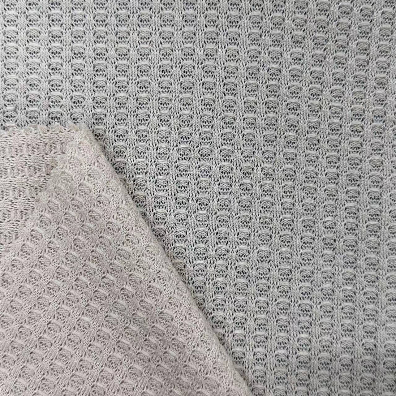 Chinese supplier soft knitted fabric 96% polyester 4% spandex material waffle biscuit fabric