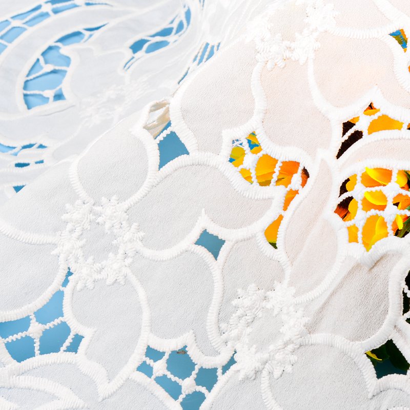Cheerslife New Design Guipure Lace Fabric Water Soluble Floral Embroidered Fabric For Women Dress