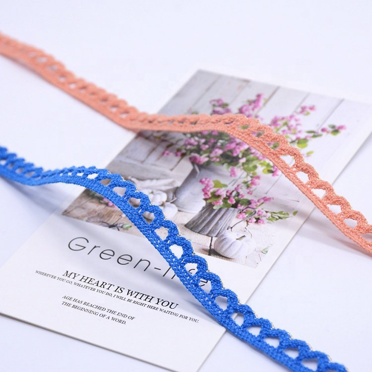 Custom Cotton Ribbon Lace Trim Wholesale Embroidery Border Lace for Clothing