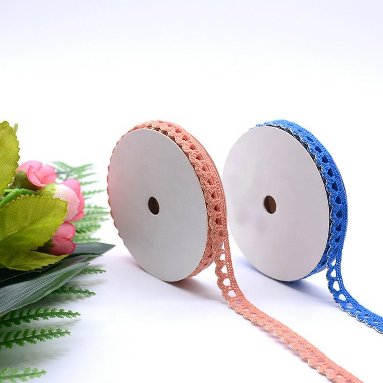 Custom Cotton Ribbon Lace Trim Wholesale Embroidery Border Lace for Clothing