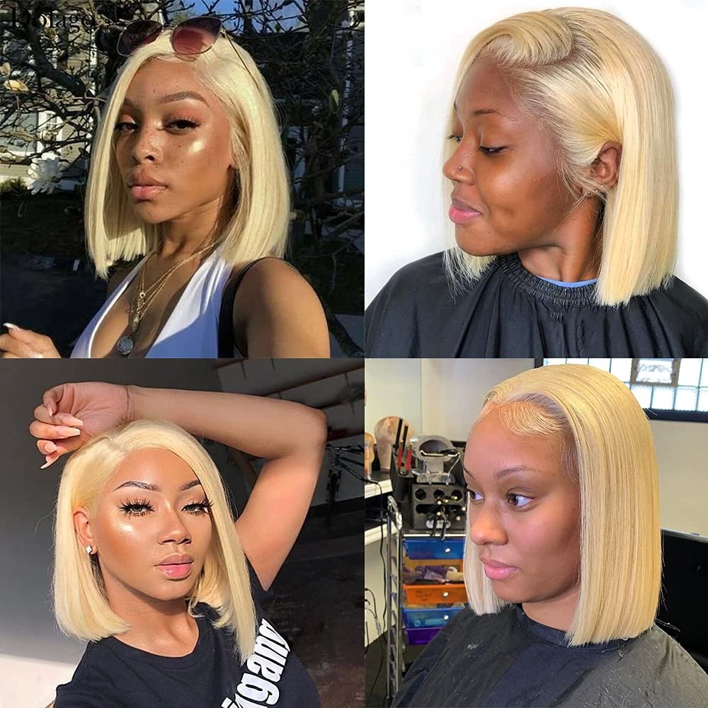 ZSF 613 Color Lace Frontal Short Bob Wig Wholesale Silky Straight Hair Bob Lace Wig 100% Brazilian Unprocessed Virgin Human Hair