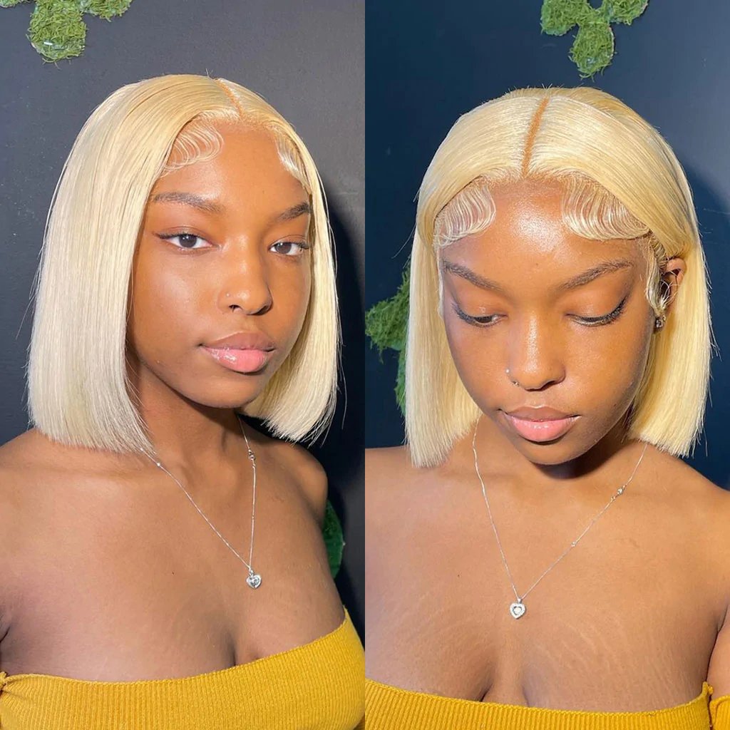 ZSF 613 Color Lace Frontal Short Bob Wig Wholesale Silky Straight Hair Bob Lace Wig 100% Brazilian Unprocessed Virgin Human Hair