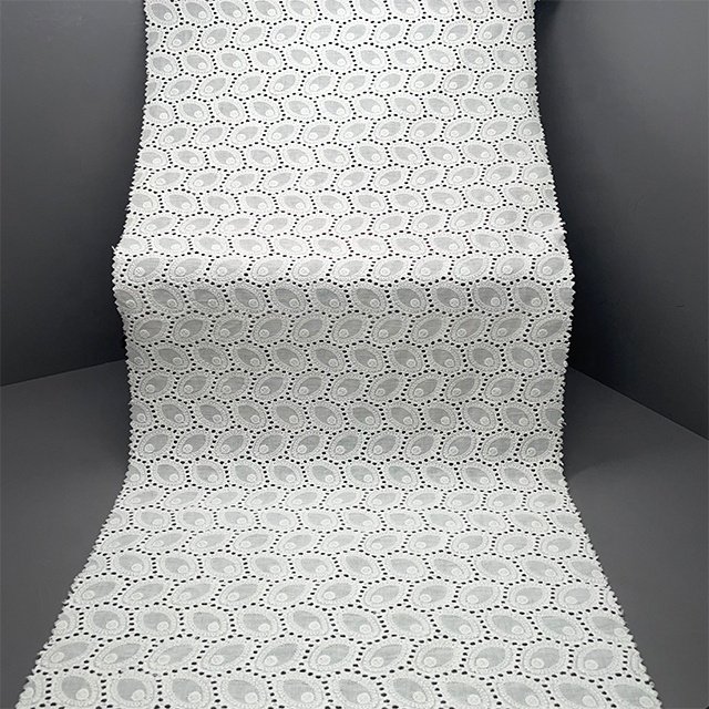 TUTON Top Quality Custom Wholesale TC Cotton Guipure Lace Embroidery Fabric For Dress