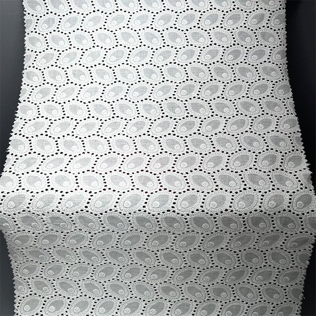 TUTON Top Quality Custom Wholesale TC Cotton Guipure Lace Embroidery Fabric For Dress