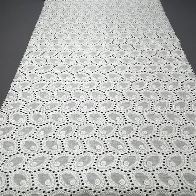 TUTON Top Quality Custom Wholesale TC Cotton Guipure Lace Embroidery Fabric For Dress
