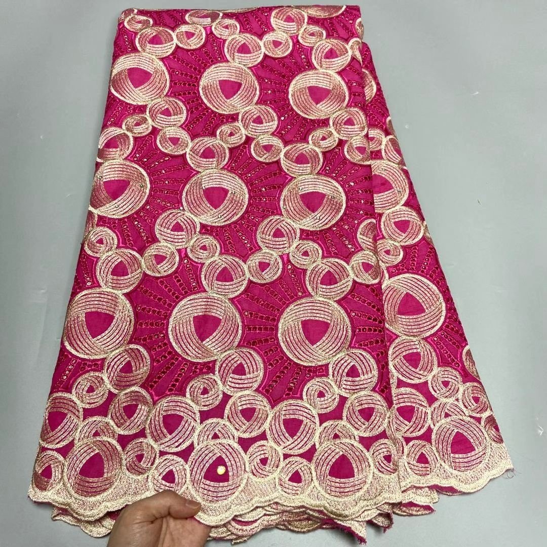 ACI High Quality Swiss Voile Lace Fabric 2023 New Fashion African Cotton Lace Fabric 5 Yards/Piece For Wedding Dress