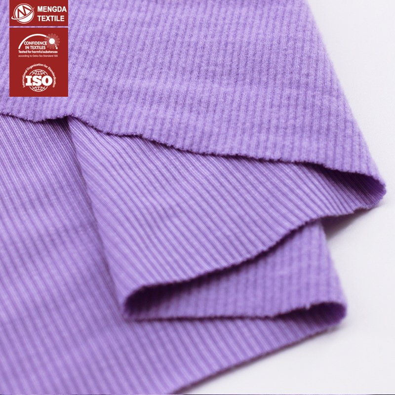40s brushed 2x2 rib rayon knit fabric for body top doublet