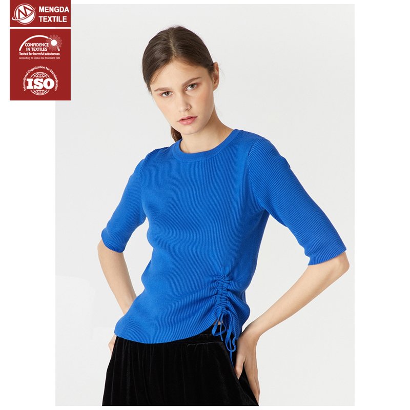 40s brushed 2x2 rib rayon knit fabric for body top doublet