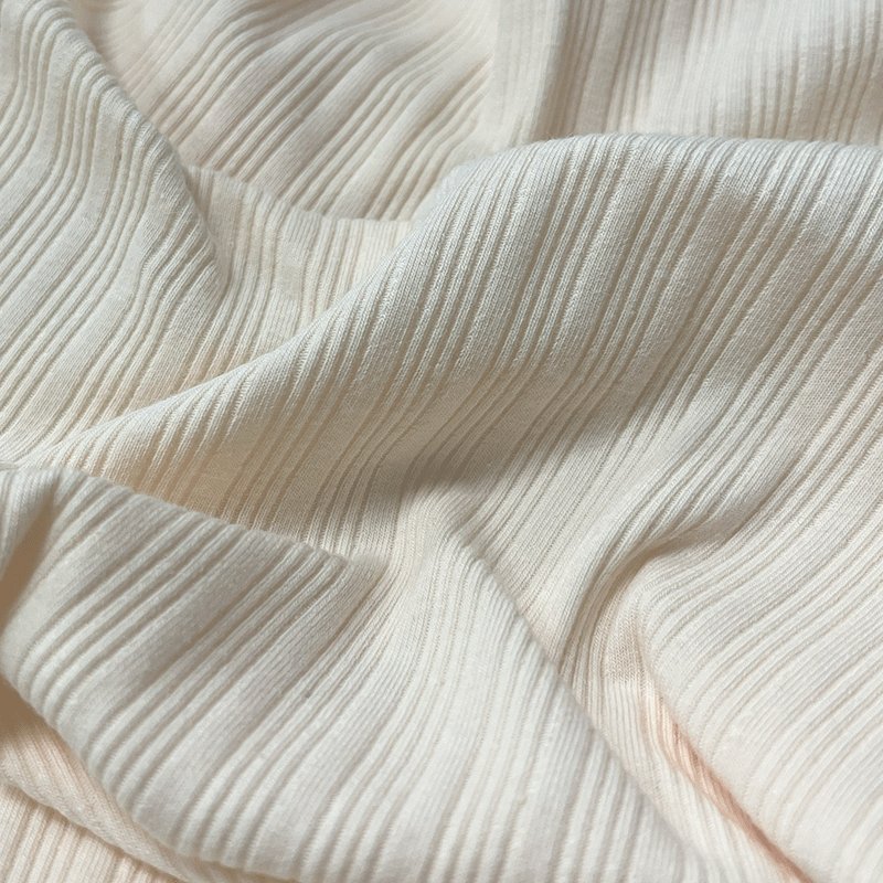 High Quality 175 gsm Rib 91% Cotton 9% Elastane Stretch Stripe Ribbed Knit Fabric for Women's Garments