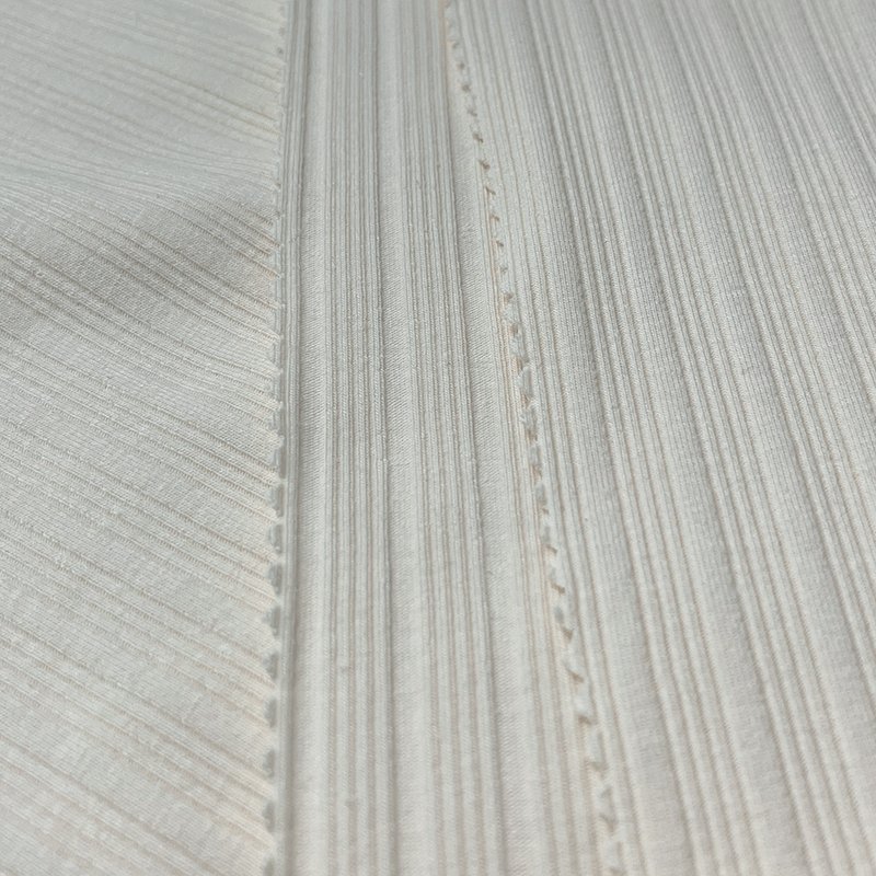 High Quality 175 gsm Rib 91% Cotton 9% Elastane Stretch Stripe Ribbed Knit Fabric for Women's Garments