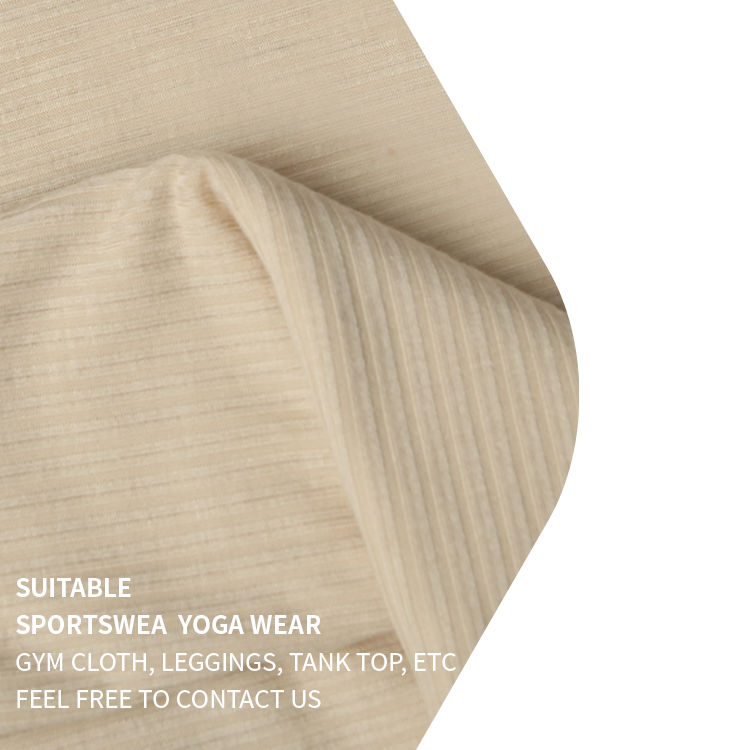 A3701 Elastic sports thread 4*3 stretch acrylic blend dress rib fabric Breathable pit strip vest T-shirt knitted fabric