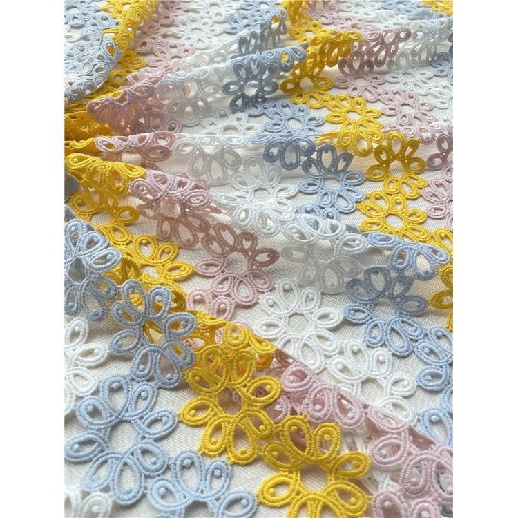 Factory Direct Sale New Style African guipure chemical lace fabric cord lace customized floral guipure embroidery lace fabric